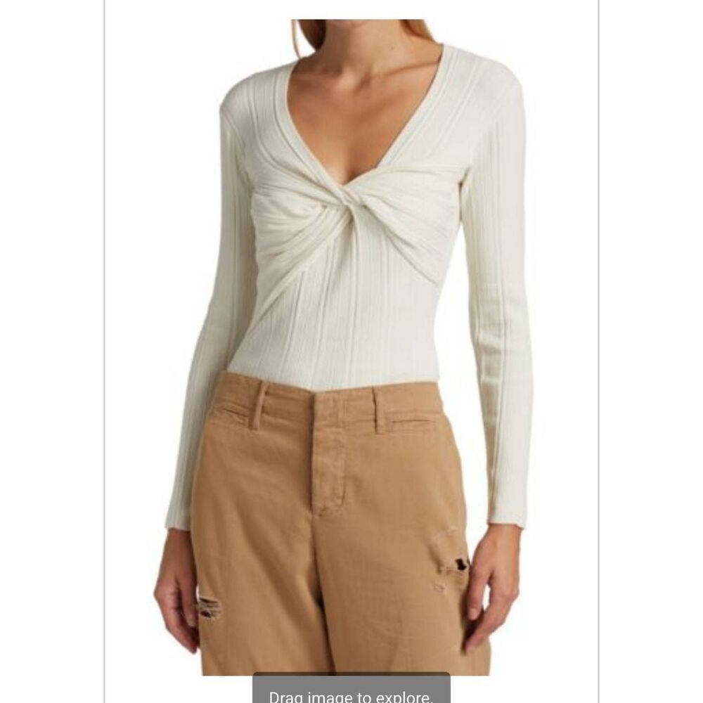 Frame Wrap Front Sweater Size Medium - image 1